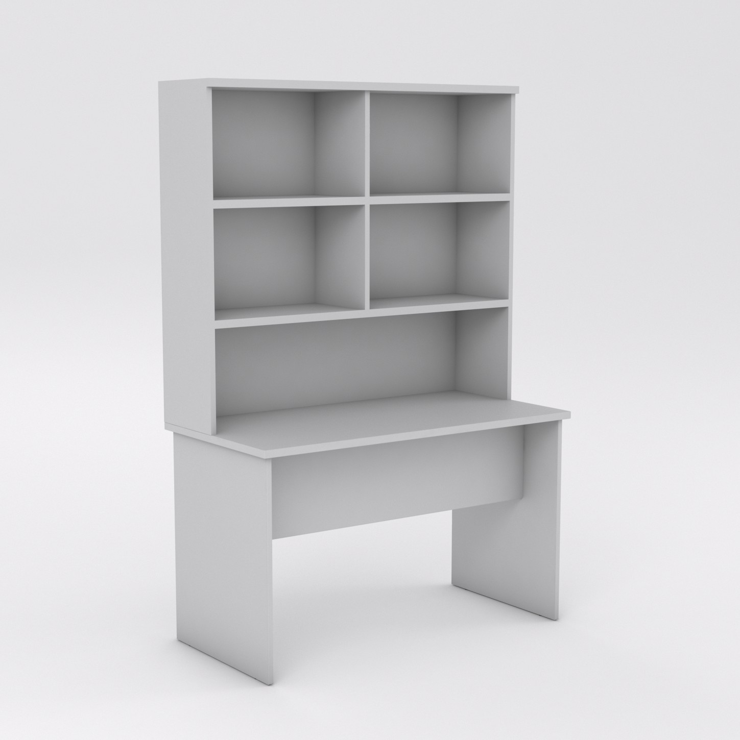 Eko Straight Desk - with Bookshelf Hutch